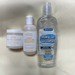 Shea Solutions Deep Moisture Shampoo&Conditioner XtraCare Sport Hold Styling Gel